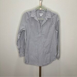 J. Crew Re-Imagined Women’s popover Tunic White &Black Striped MP